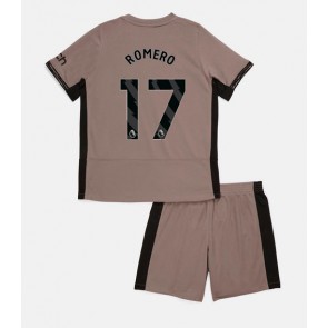 Tottenham Hotspur Cristian Romero #17 Tredje Kläder Barn 2023-24 Kortärmad (+ Korta byxor)